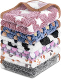 6 Pcs Dog Blanket Super Soft Pet Puppy Blankets Calming Blanket for Small, Medium Dogs Warm Sleep Mat Flannel Blanket for Dogs Puppy Cat (24"×16")