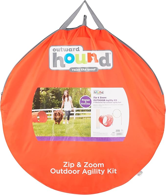 Outward Hound Zip & Zoom Outdoor Dog Agility Training Kit for Dogs