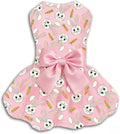 Easter Dog Dress with Pink Bunny Print, Cute Spring Pet Skirt for Small Dogs and Puppies, Soft Comfortable Outfit for Holiday