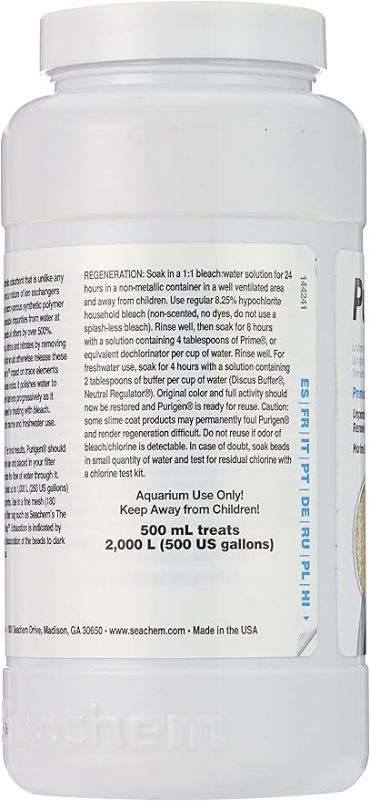 Seachem Purigen Organic Filtration Resin - Fresh and Saltwater 500 ml (116016308)