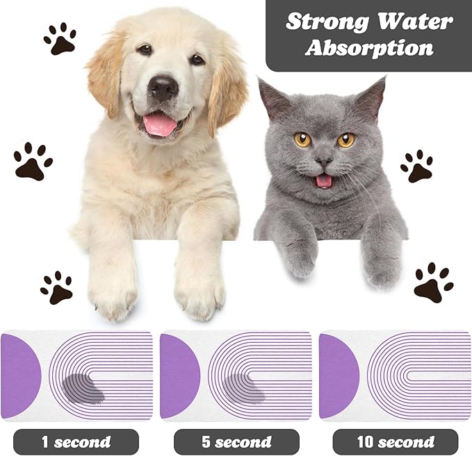 Dog Food Mats for Floors Waterproof, Cat Water Bowl Mats Pet Feeding Absorbent Mat Placemats for Food and Water Bohemia 17 * 30 inch
