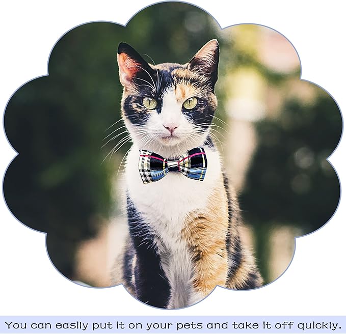 PET SHOW Pet Small Dogs Collar Embellishment Attachment Bow Ties Puppies Cats Collar Charms Accessories Slides Bowties for Birthday Wedding Parties Assorted A Style Assorted B Styles Pack of 5