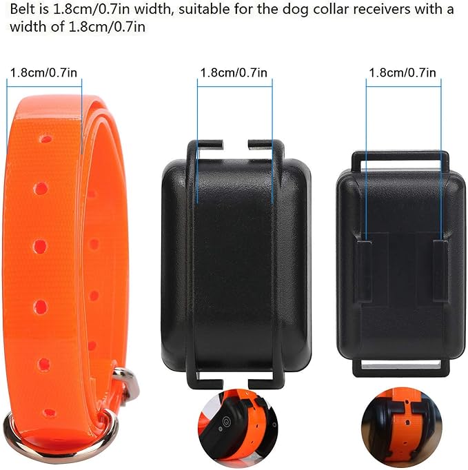 Universal 27 ½” X ¾” Replacement Band Strap for Dog Training Collar - Adjustable Waterproof TPU for Remote E-Collar, Static/Vibration Shock Trainer, Fits Most Bark Control & Obedience Devices