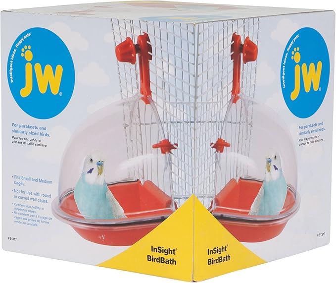 JW Pet Company Insight Bird Bath Bird Accessory, Multicolor