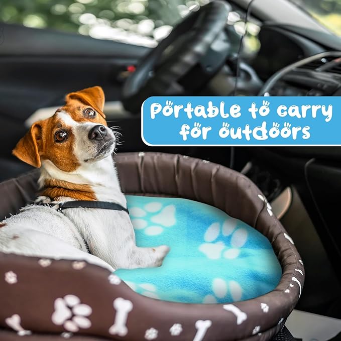 Eccliy 20 Pcs Puppy Blanket Pet Soft Fleece Dog Blankets Warm Felt Throw Sleep Mat Bed Covers for Doggie Puppy Pet Dogs Cat, 20 Styles (39 x 35 Inch,Mix)