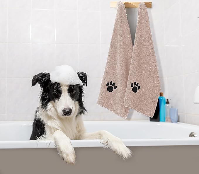 Microfiber Dog Towels for Drying Dogs, Super Absorbent and Soft Pet Grooming Towel, 40 Inch X 23.6 Inch, Perfect for Large, Medium or Small Dogs (Camel, 40"X23.6" - 1pack)