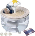 kathson Parrot Bathtub,Automatic Bird Bath Shower,Parakeet Bath Tub with Petal Circulating Filter Fountain,Birds Cage Bathing for Small Medium Parrots Lovebirds Conures Finches Cockatiels Budgie