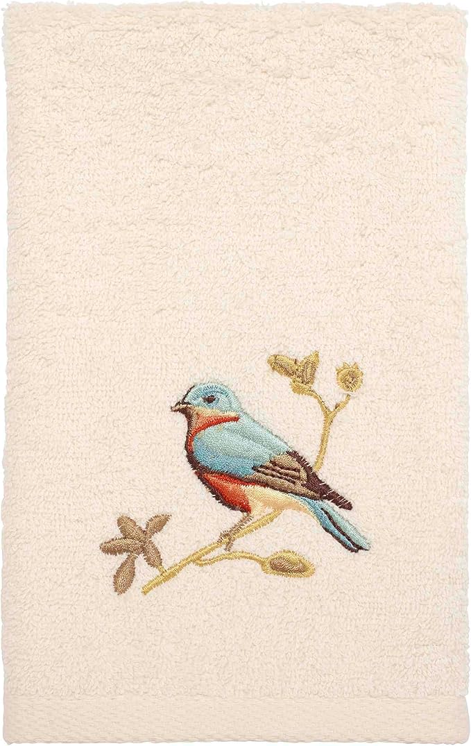 Avanti Linens - Fingertip Towel, Soft & Absorbent Cotton Towel (Premier Songbirds Collection)