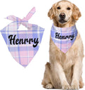 Custom Pet Scarf Personalized Dog Bandana with Name Personalized Add Your Text Bibs Triangle Head Scarfs Gift for Small Medium Large Dogs Cats Baby Puppy Pets Accessories