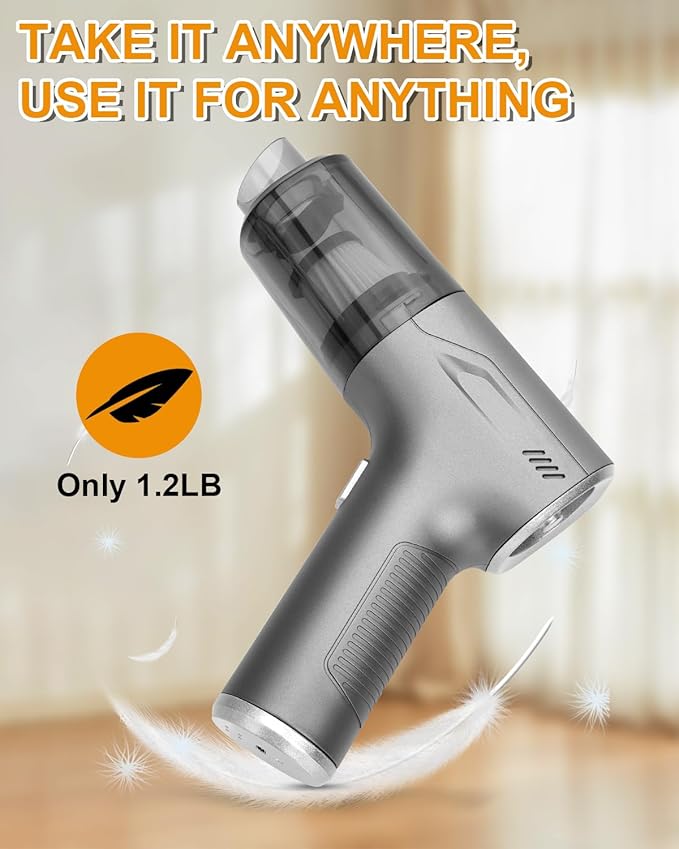 Car Handheld Vacuum Cordless 4 in 1, 20000PA Car Vacuums Cleaner Portable Brushless Motor High Power Suction, Mini Hand Held Dust Busters Rechargeable with Multi Accessories for Home/Pet