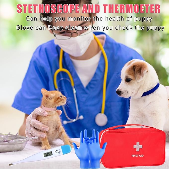 kewen Puppy Kitten Whelping Supplies, Whelping kit for Puppies Birth,Kitten Supplies,Dog Supplies,Puppy kit,Kitten Bottle Feeding kit for New Born Puppy Supplies and Kitten (Whelping Kit)
