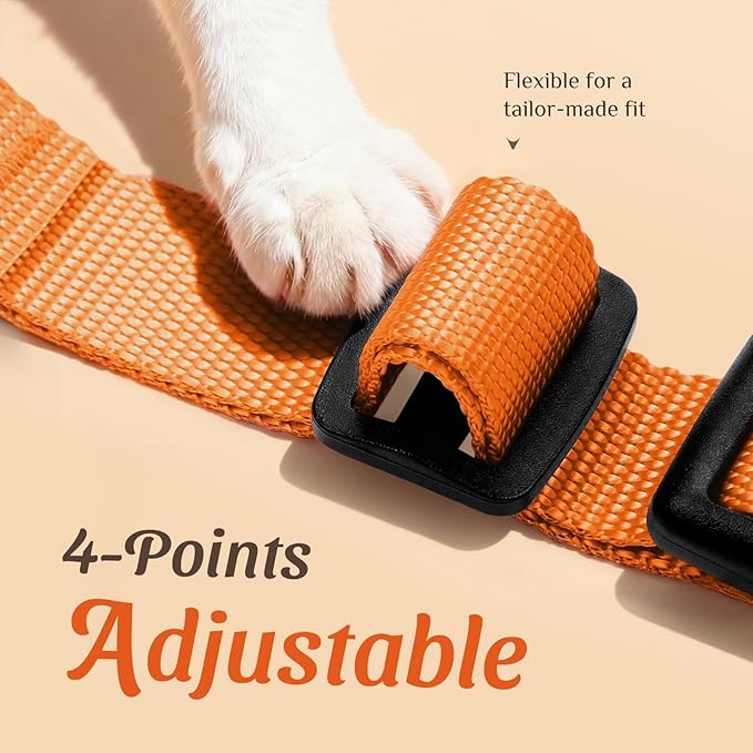 Dooradar Cat Harness and Leash Set, Escape Proof Safe Adjustable Kitten Vest Harnesses for Walking, Easy Control Soft Breathable Mesh Jacket with Reflective Strips for Cats, Orange, S