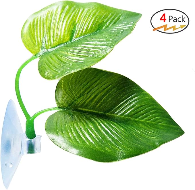 CousDUoBe 4 Pack Betta Fish Leaf Pad Improves Betta's Health by Simulating The Natural Habitat - Natural, Organic, Comfortable Rest Area for Fish Aquarium