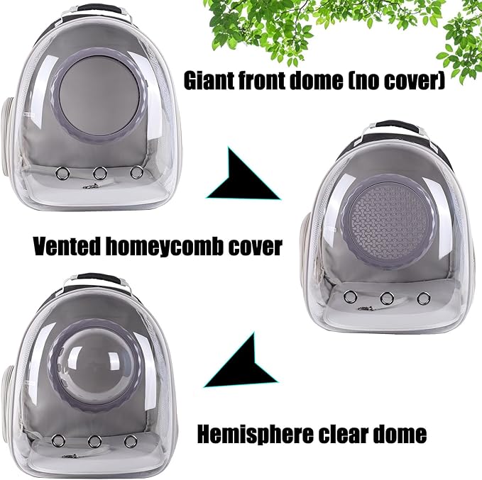 Clear Cat Bubble Backpack, Space Capsule Astronaut Transparent Bubble Dome Pet Carrier Backpack for Kitten Bunny Small Puppies and Animals, Vet Visit Travel Book Bag to Transparent Cat Outdoor