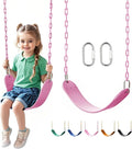 Heavy Duty Swing Seat, 66" Rust-Resistant Chains with 30" PPC-Coated Section, Swing Set Accessories Replacement with Quick Links, Kids Swings Supports 330 lbs for Outdoor Playground, Pink