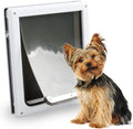 Pet Flap Door 2 Ways Locking Dog Wall Entry Pet Door with Transparent Flap for Dogs (Medium)