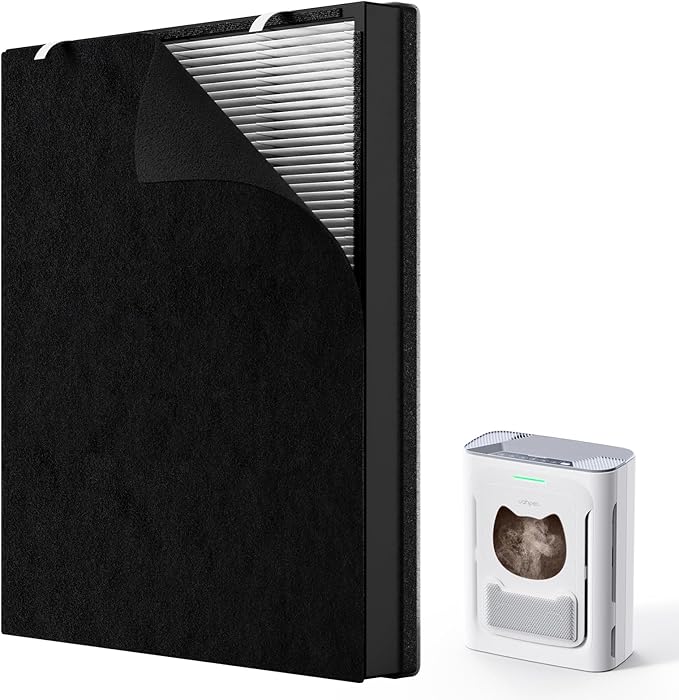 uahpet Air Purifier Slim Replacement Filter 1 Pack, True HEPA Replacement Filters Compatible with uahpet Pet Air Purifier for Pet Fur, Dander, Dust, Smoke, Pollen