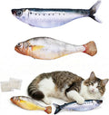 Realistic Floppy Fish Cat Toy with Catnip Toys for Cats Interactive Cat Toys for All Breeds Tap-Activated 3 Flapping Mode Sardine/Yellow Croaker,7.1 Inches,with Catnip,Rechargeable