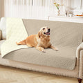 hyha Waterproof Dog Blanket, Soft Pet Bed Blankets, Waterproof Sofa Couch Cover for Dogs Washable, Reversible Pet Couch Covers for Sofa Furniture (68x82 Inch, Taupe/Beige)