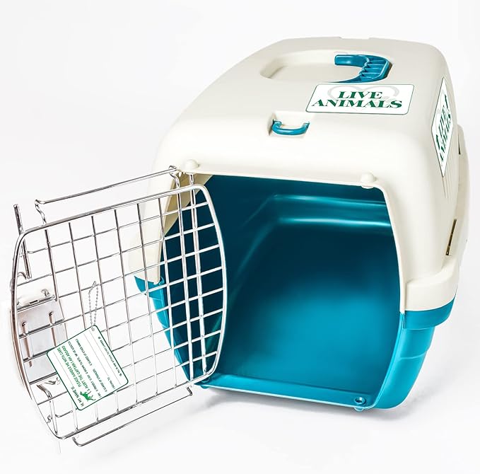 Eaasty 23 Pcs Pet Airline Travel Kit Kennel Travel Kit, Includes 4 Live Animal Stickers 2 Pet Bowl 1 Live Pets Label 5 Storage Bag 10 Cable Ties 1 Tag Animal Outdoors Accessories for Dogs Cats