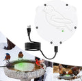 Outdoors 100W Bird Bath Heater for Winter,Birdbath Deicer Pond De-icer Thermostatically Controlled Birdbaths Water Heater with 5.9 Ft Power Cord and Working Indicator Light (White)