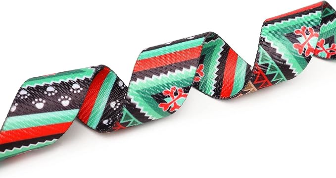 Mercano Adjustable Dog Collar - Special Design Patterns, Soft Nylon Comfortable Durable Pet Collar for Small Medium Large Dogs (S, Ethnic Green)
