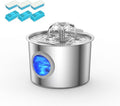 Cat Water Fountain with 6 Filters Advanced 304 Stainless Steel 2.2L/74oz with Detachable Tank, Easy to Clean, Automatic Pet Fountain Quiet Cats Water Dispenser, Dogs,Flower Style Cat Fountain