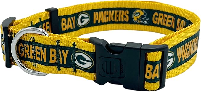 NFL PET Collar Green Bay Packers Dog Collar, X-Large Football Team Collar for Dogs & Cats. A Shiny & Colorful Cat Collar & Dog Collar Licensed by The NFL