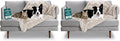 Furhaven Waterproof Throw Blanket for Dogs & Indoor Cats, Washable - Shaggy Plush Calming Long Faux Fur & Velvet Dog Blanket - Driftwood, Large (Pack of 2)