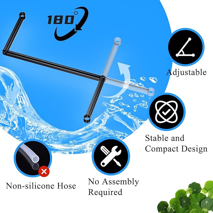 Floating Plant Corral for Aquarium, Fish Tank Accessories to Separate Floating Plants, Automatically Adjusts Height with Water Level, Suitable for All Floating Plants and All Aquariums (Style 1)