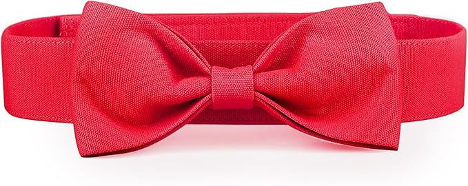 Segarty Dog Bowties for Extra Large Dogs Neck Girth 16.5-21.3in, Adjustable Red Collar Dog Neck Tie Tuxedo Comfortable Cotton Pets Bow Grooming Accessory for Formal Wedding Holiday Birthday Valentines