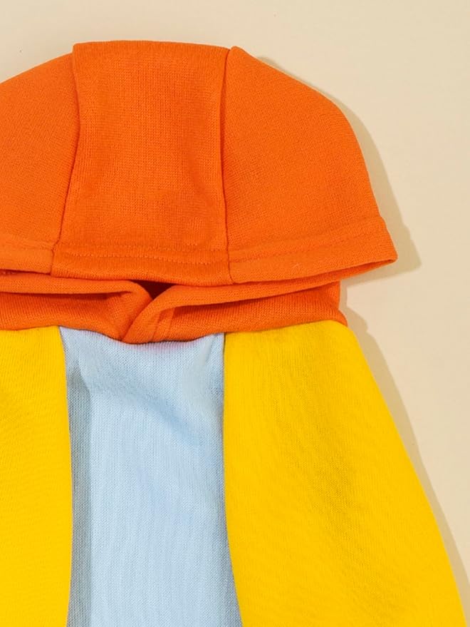 QWINEE Basic Dog Hoodie Sweatshirt Puppy Sweater Warm Cat Costumes Pet Clothes for Chihuahua Puppy Kitten Small Medium Dogs Orange and Blue Small