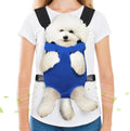 Pet Carrier Backpack, Hands-Free Adjustable Dog Front Carrier Legs Out & Easy-Fit Dog Backpack Carrier for Hiking Camping Traveling Cycling for Small Dogs and Rabbits (Medium, Blue)