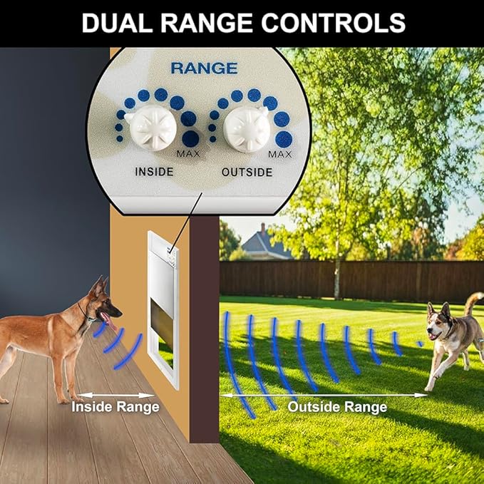 Power Pet Automatic Electronic Pet Door by High Tech Pet - Pet Operated Dog Door, High Security, Air Tight, for Large-Sized Dogs 30-100 lbs. (12 1/4" x 16" Pet Opening), Easy Door Install - PX-2W