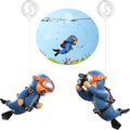 2-Pack Cute Little Diver Aquarium Decorations - Floating Aquarium Accessories for Fish Tanks