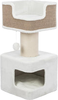Trixie Ava Cat Tree – Cat Tower with Condo & Thick Scratching Post, Includes Removable Cushions – Indoor Cat Furniture for Scratching & Climbing – Brown, 16.5" x 16.5" x 33.9"