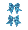 3-inch Sequined Bow Hair Clips For Baby Girls, Toddler, Kids and Young Women Birthday Party Wedding Christmas Occasions Pet Accessories Set of 2 (Sky Blue)