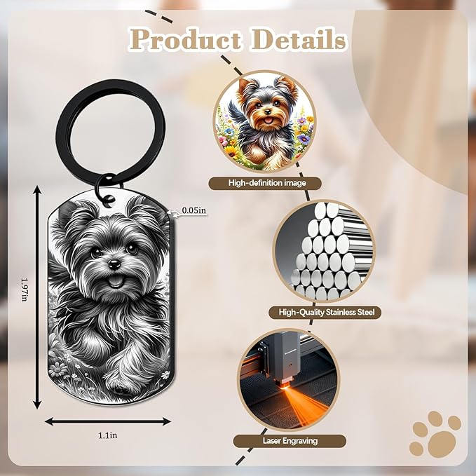 QYH Custom Memorial Dog Keychain with Picture - Personalized Cat Dogs Pet keepsakes Keychains Customized Gifts for Pet Lovers