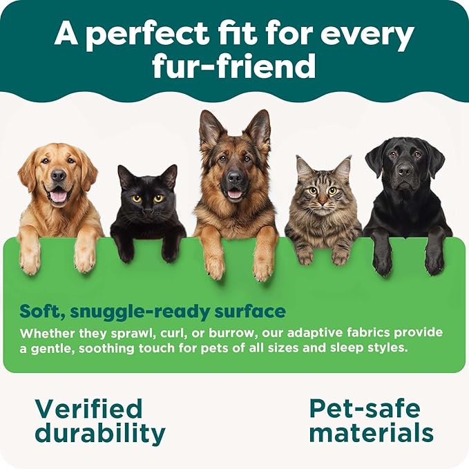 FurHaven Orthopedic Dog Bed for Medium Dogs, L-Shaped Chaise Mattress with Orthopedic Egg Crate & a Solid Orthopedic Foam Base for Joint Support, Washable Cover, Medium, Faux Fur & Suede, Stone Gray