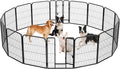 BestPet Indoor Dog Playpen,40inch 16 Panels Dog Pen Fence Outdoor Pet Playpen Pet Exercise Pen for RV Camping Yard, Black