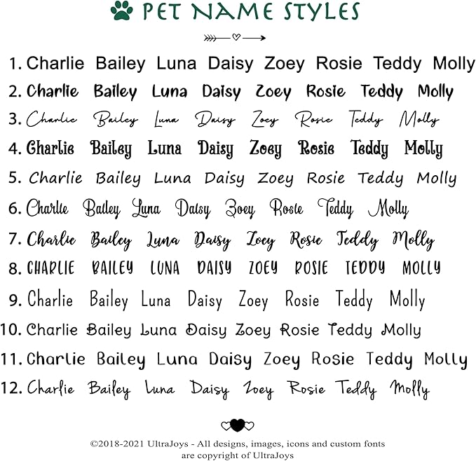 Ultra Joys Dog Tags Personalized for Pets - Hollow Paw Custom Pet ID Tag - Engraved Dog Tag for Small, Large Dogs - Large Heart in Gold