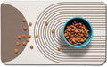 Dog Food Mats for Floors Waterproof, Cat Water Bowl Mats Pet Feeding Absorbent Mat Placemats for Food and Water Brown Bohemia 16 * 24 inch