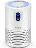 MOOKA Air Purifiers for Home Large Room up to 1076ft², H13 True HEPA Air Filter Cleaner, Odor Eliminator, Remove Smoke Dust Pollen Pet Dander, Night Light, B-D02L White