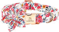 Lionheart glory Dog Collar Flowers Collar Floral Dog Collar with Flower Spring Summer Cute Collar Dog Boy or Girl Dog Collars Soft Durable Adjustable Dog Collars for Large Dogs