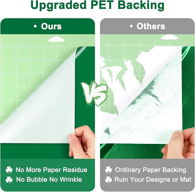 Green Permanent Vinyl - Green Adhesive Vinyl Roll for All Cutting Machine, Permanent Outdoor 12" x11FT for Decor Sticker, Car Decal, Scrapbooking, Signs, Glossy & Waterproof