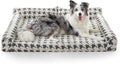 FURTIME Orthopedic Dog Beds Large Sized Dog, XL Washable Memory Foam Pet Couch Bed with Removable Washable Cover, Non-Slip Bottom with Bolster Sides, Grey