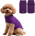 EXPAWLORER Soft Cat Sweater - Sweaters for Cats Only Warm Kitten Clothes, Fall and Winter Pet Coat Pullover Design, Fleece Sweatshirt Clothing Also for Puppy Small Dogs, Purple L