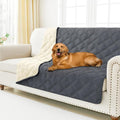 Smiry Waterproof Dog Bed Cover Blanket 68x82, Soft Reversible Pet Blanket, Washable Leakproof Cats Dogs Couch Cover for Sofa, Couch, Furniture, Dark Grey/Beige