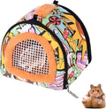 Hamiledyi Hamster Carrier Bag Gerbil Outgoing Travel Pouch Sugar Glider Breathable Carrying Strap with Zipper Suitable for Rat Hamster Mice