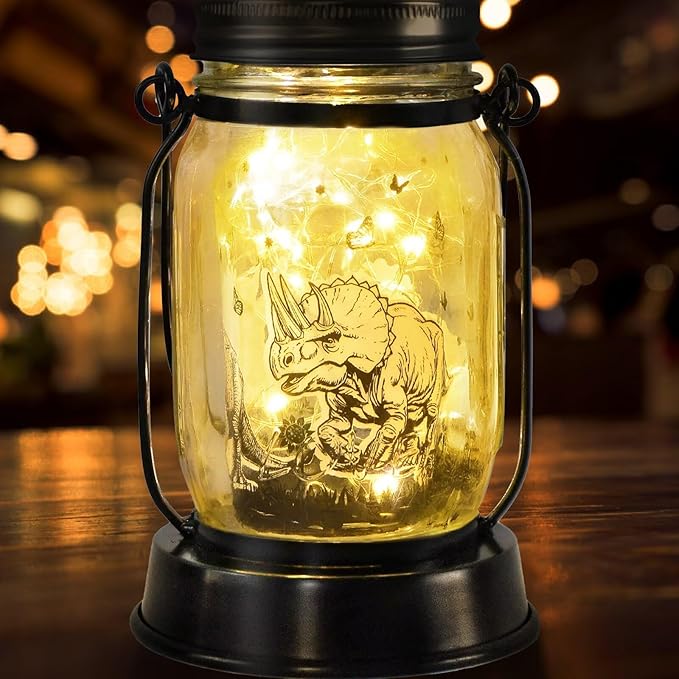 kyoryuger for Teens Boy Girls Dinosaur Solar Lantern for Kids, Solar Lights Aesthetic Room Decor for Teen Girls Boys, Garden Decoration Outside for Yard, Patio,Porch